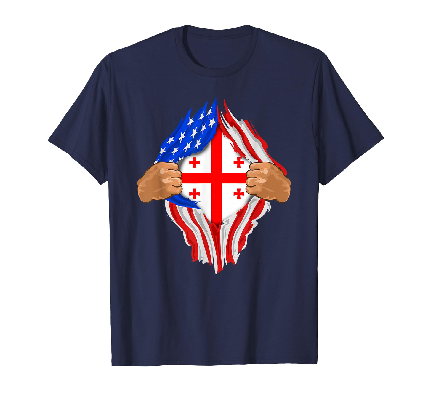 Georgian Blood Inside Me T-Shirt | Georgia Flag Gift T-Shirt