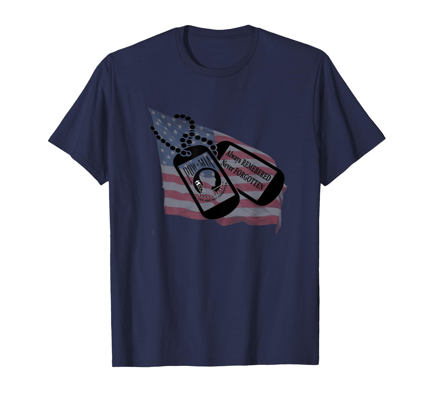 Always Remember Never Forgotten Pow Mia T-Shirt