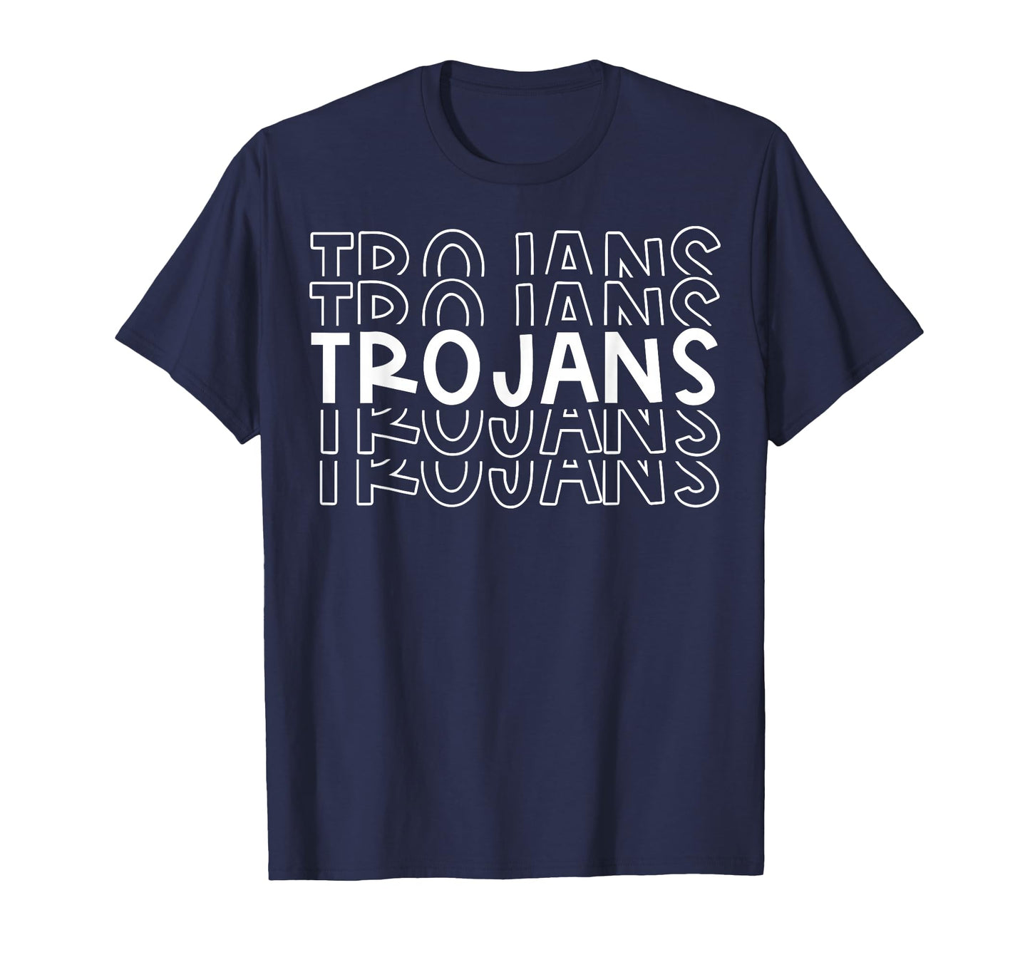 Trojans School Sports Team Mascot Town Go College Athlete T-Shirt