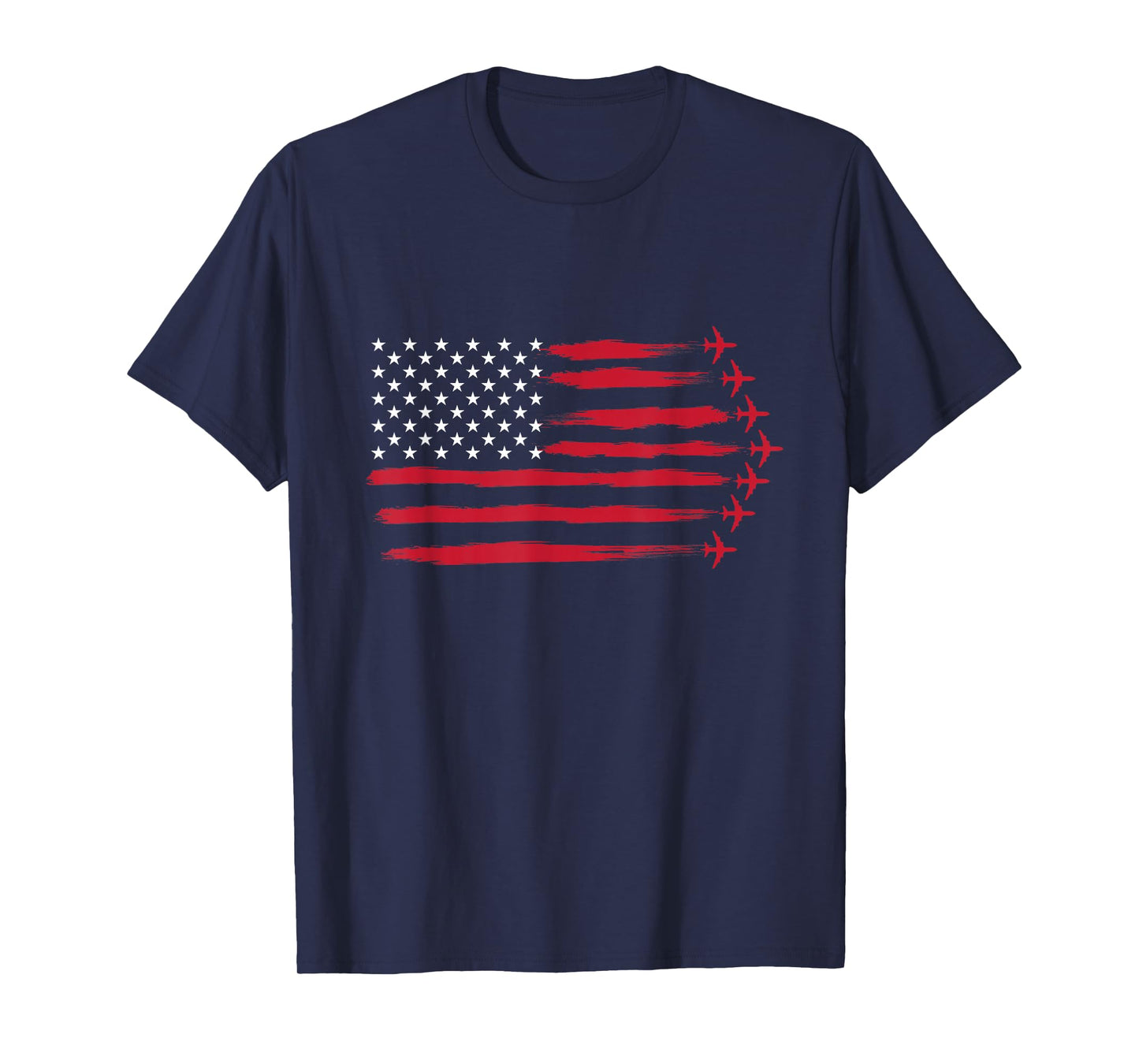 US Flag Airplanes - Airline Pilot Aviation Aircraft Lover T-Shirt