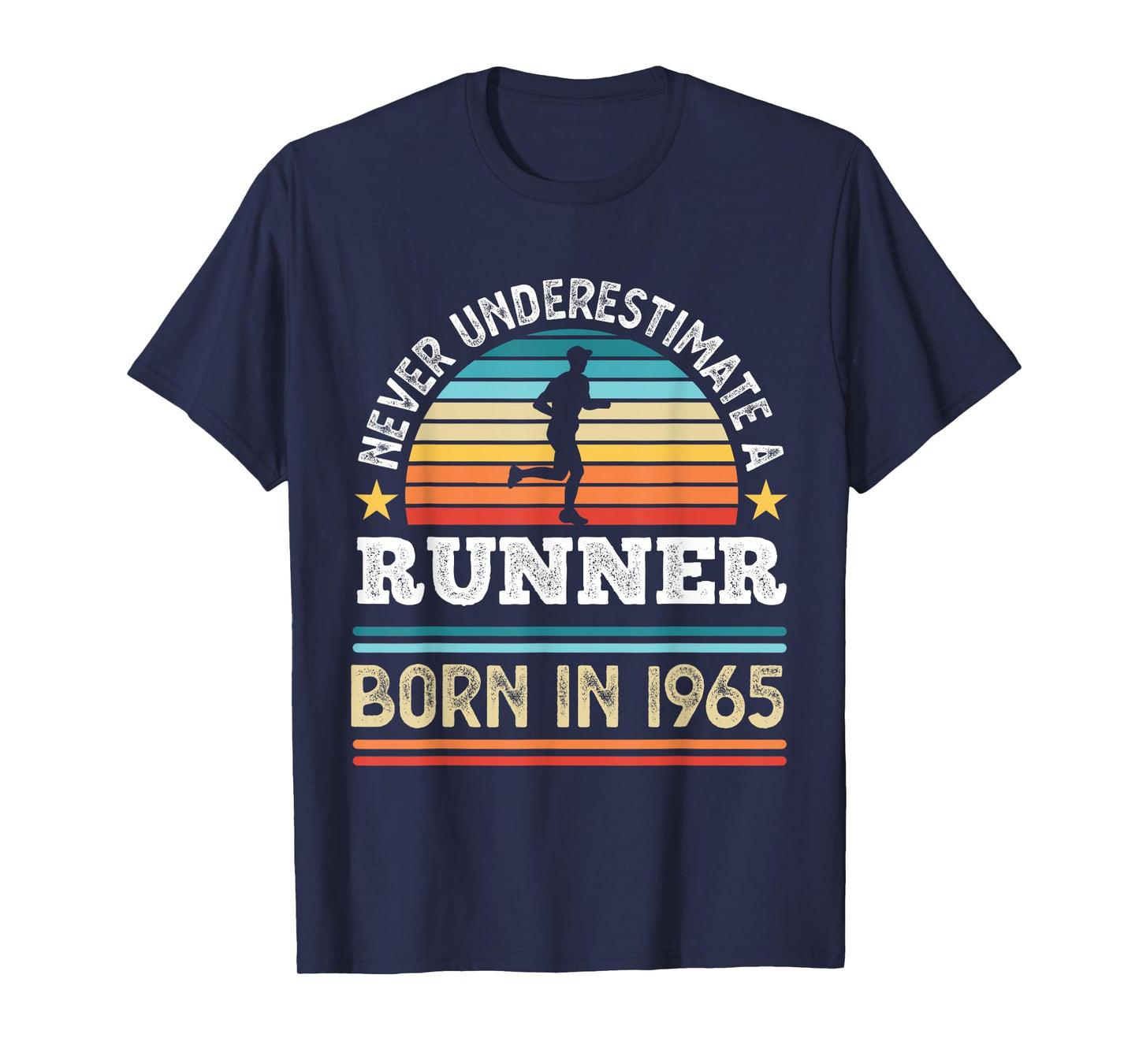 Runner born in 1965 60th Birthday Running Gifts Dad T-Shirt