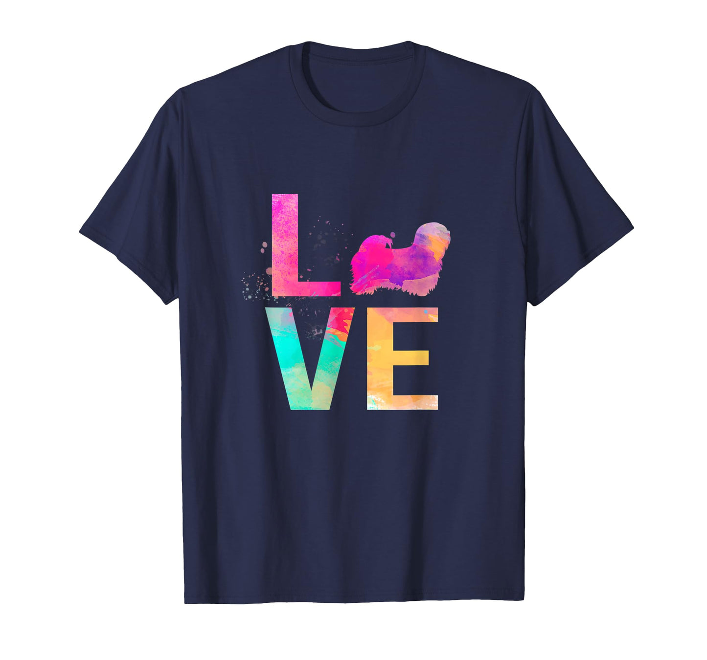 Colorful Lhasa Apso Dog Mom Gifts Lhasa Apso Men Women Kids T-Shirt