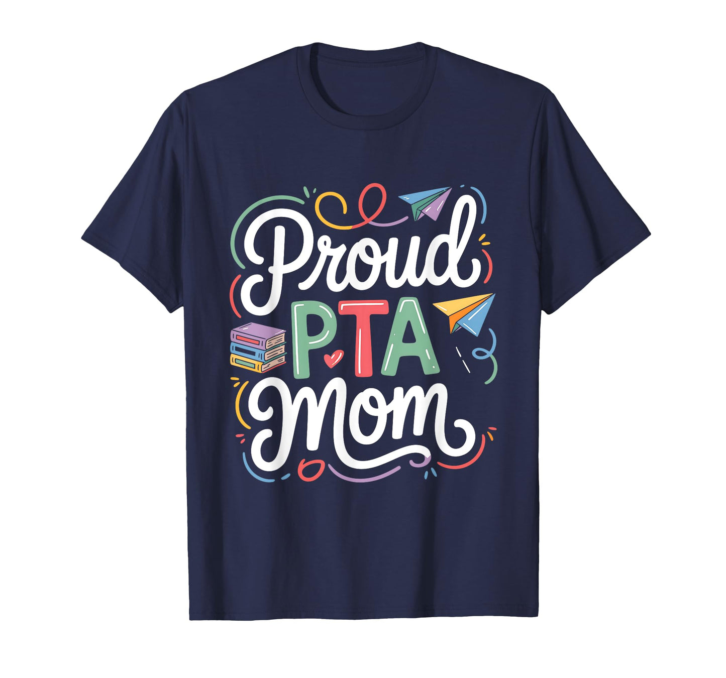 Cute school supporter meeting matching women Proud PTA Mom T-Shirt