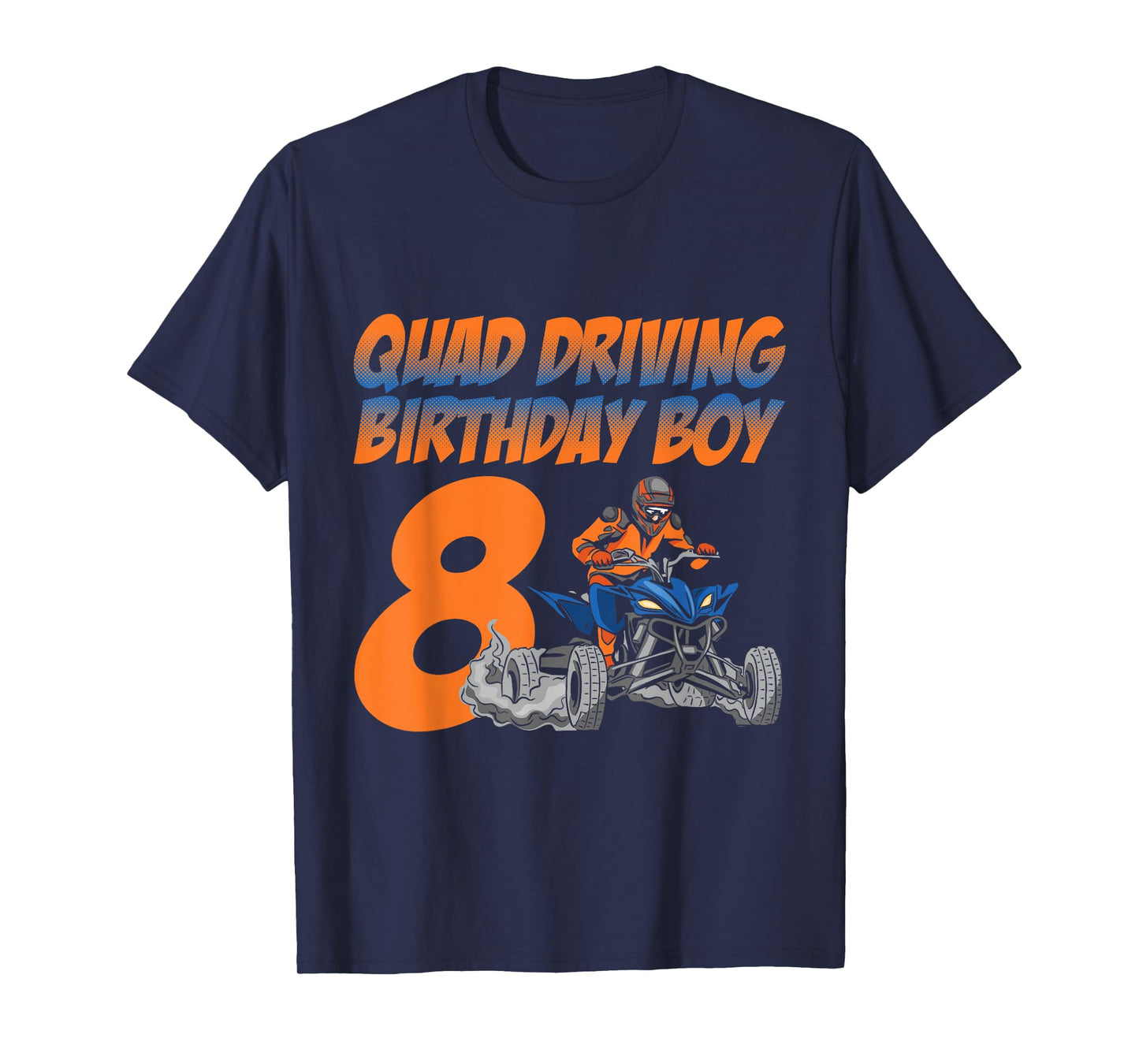 Quad Driving Birthday Boy 8 Quad Bike ATV Gear T-Shirt