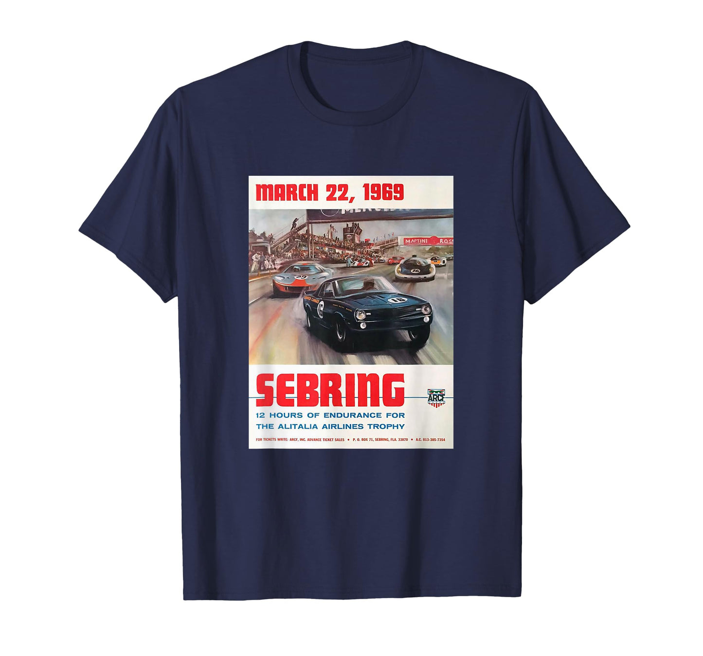VINTAGE 1969 SEBRING 12 HOURS ENDURANCE RACE T-Shirt