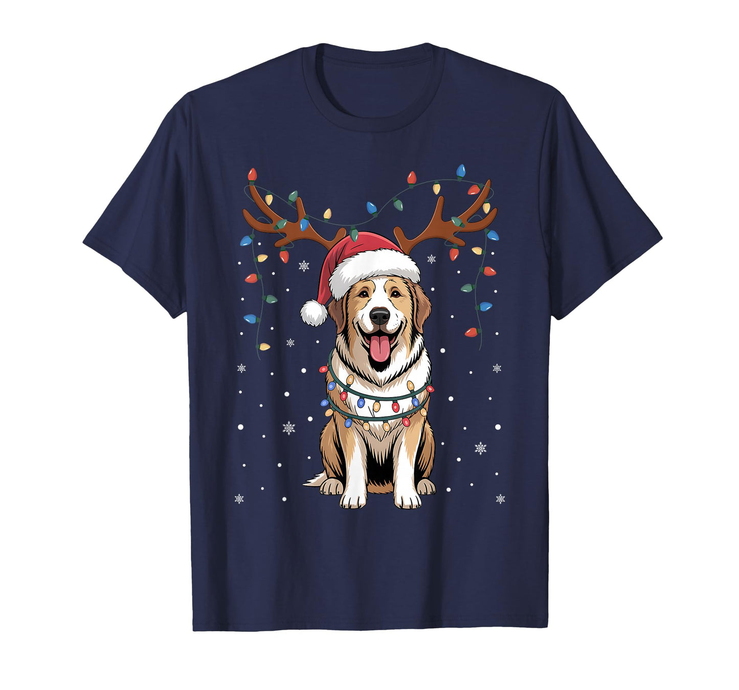 Christmas Great Pyrenees Dog Santa Reindeer Xmas Pet Dogs T-Shirt