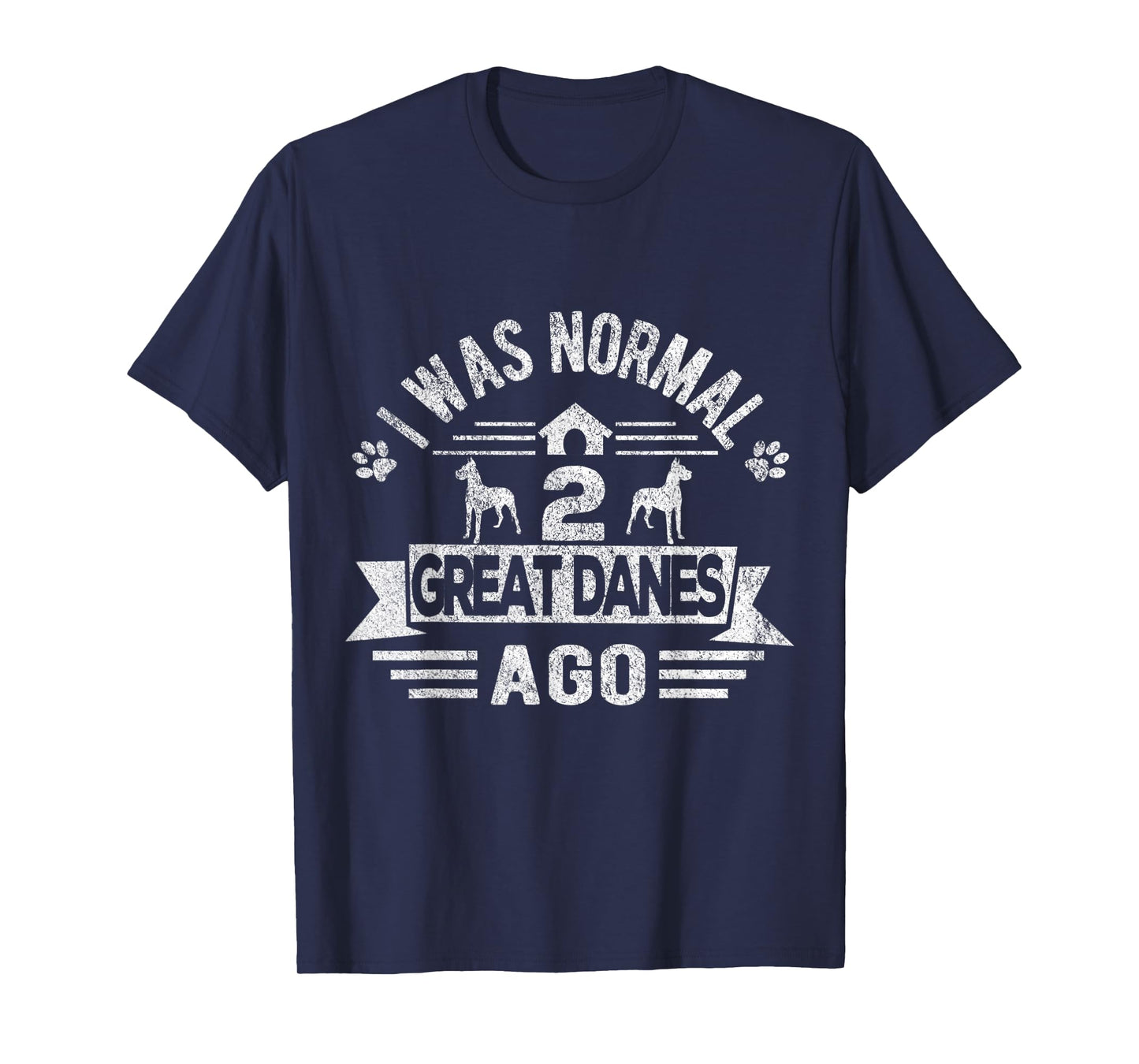 Funny Two Great Danes Dog Owner Great Dane Mom Retro T-Shirt