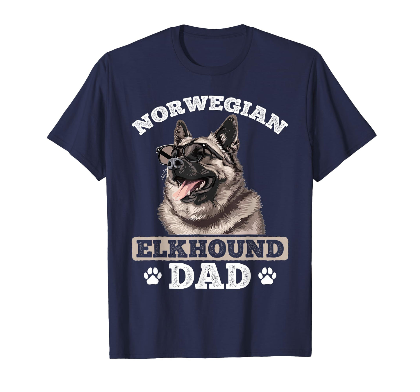 Norwegian Elkhound Dog Breed Norwegian Elkhound Dad T-Shirt