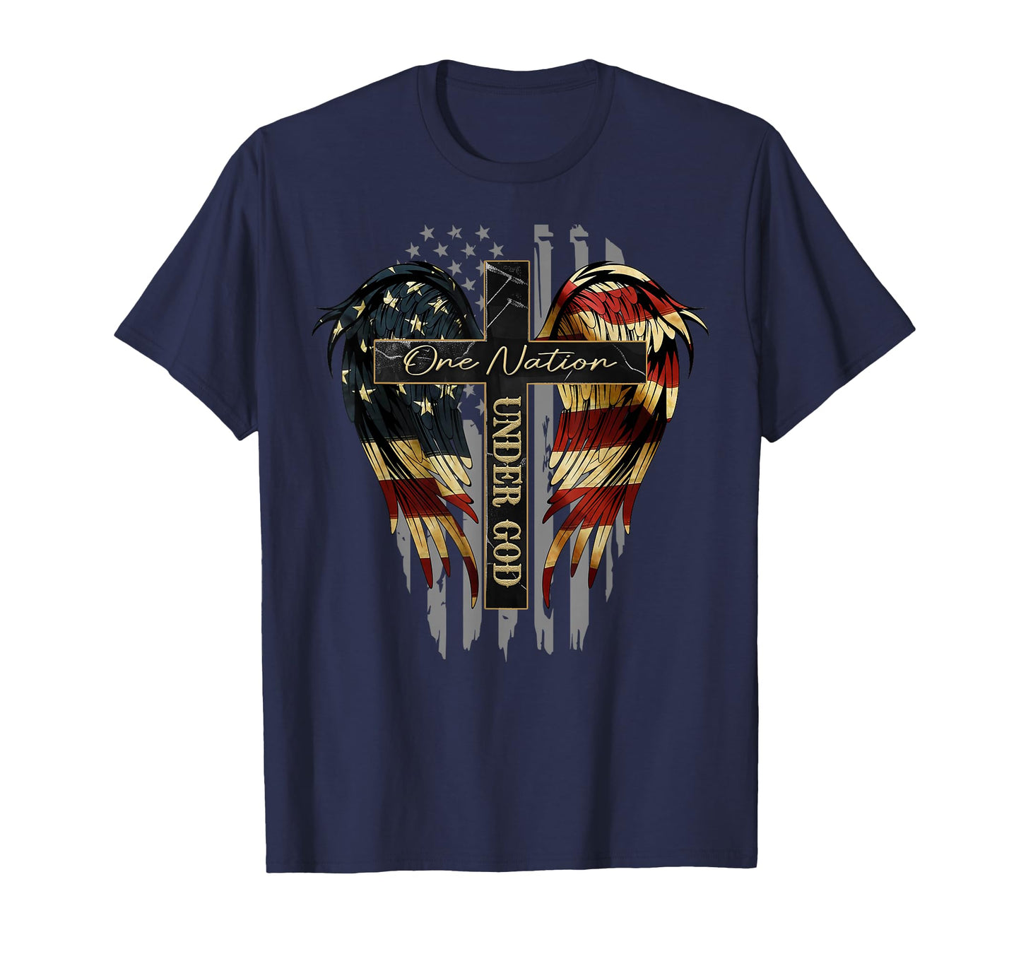 One Nation Under God Cross Wings – Patriotic Christian Gift T-Shirt