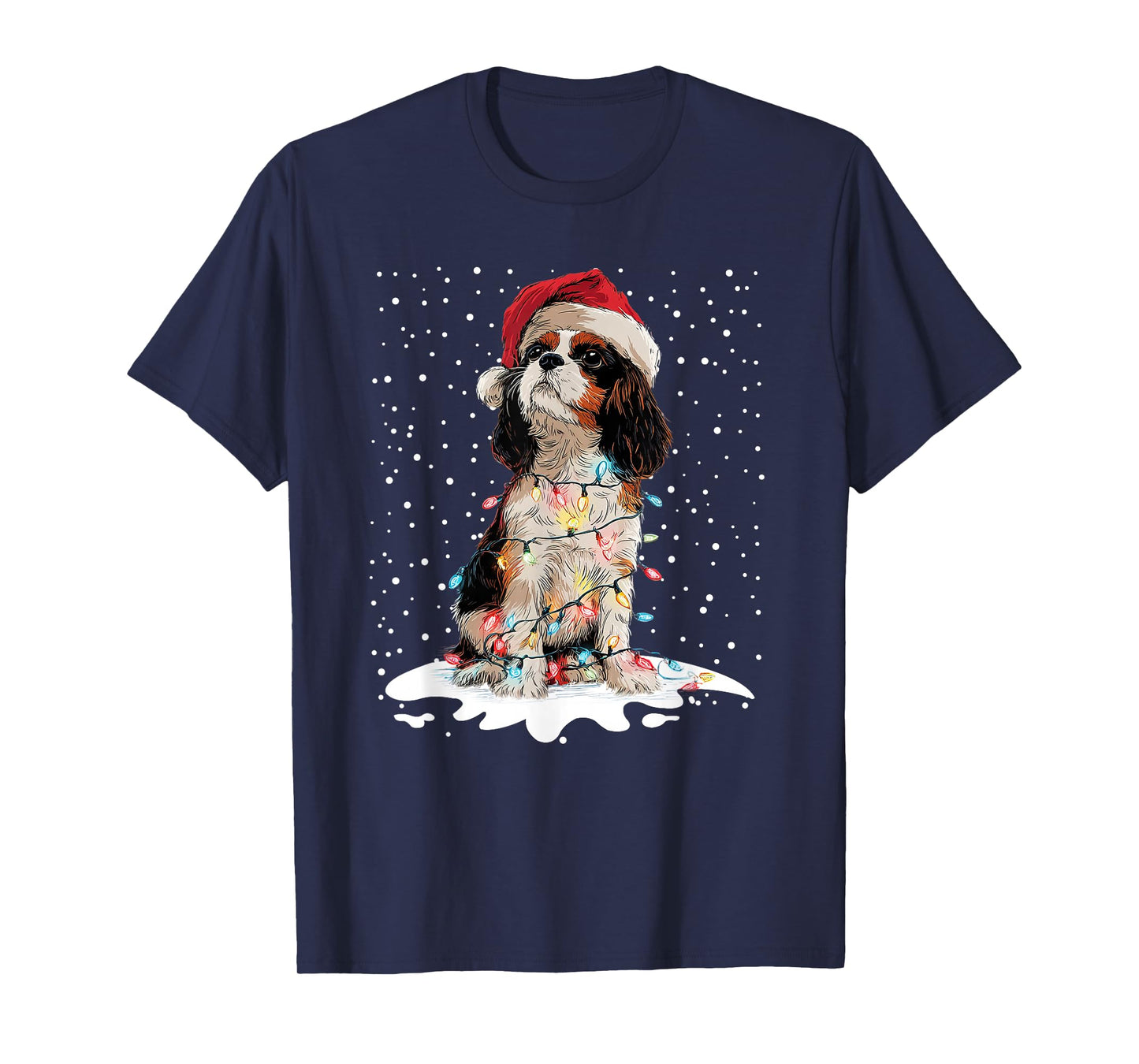 Cavalier King Charles Spaniel Dog Christmas Pajama Men Women T-Shirt