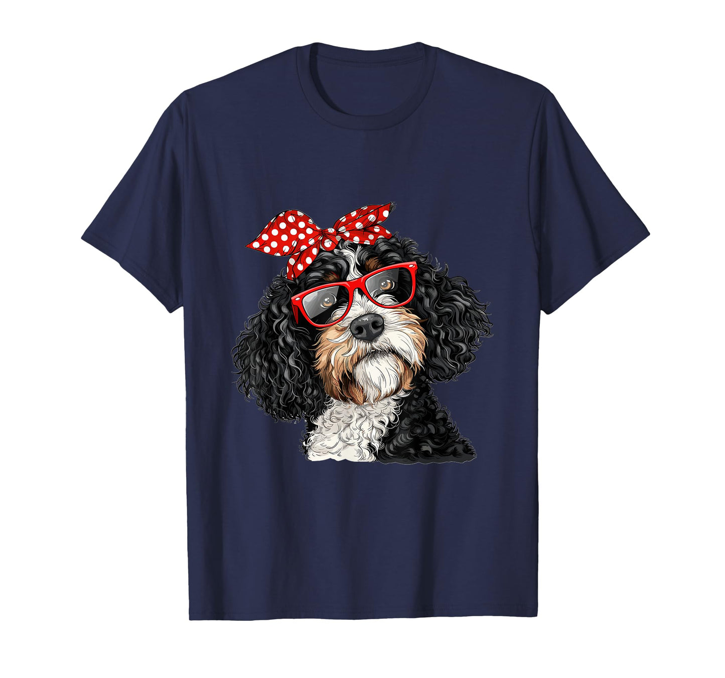 Bernedoodle Dog Mom Bandana Mothers Day Graphic T-Shirt