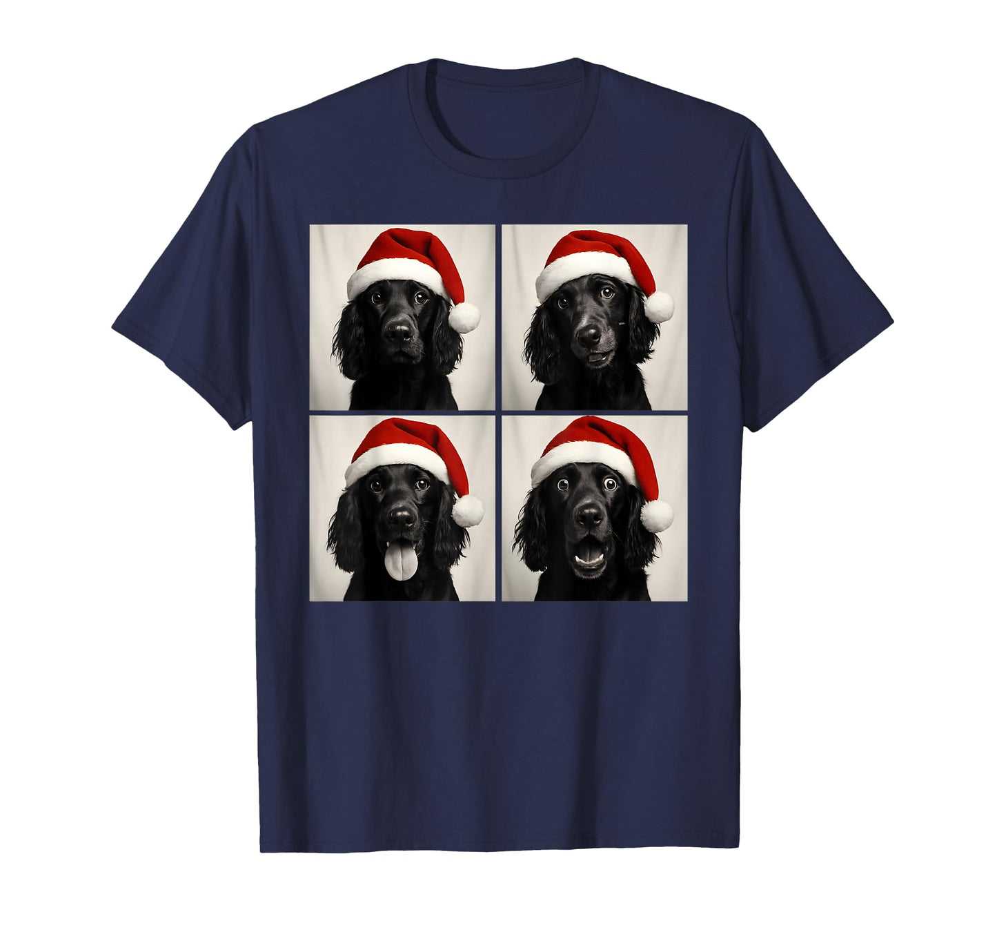 Funny Christmas Boykin Spaniel Santa Dog Lover Photo Booth T-Shirt