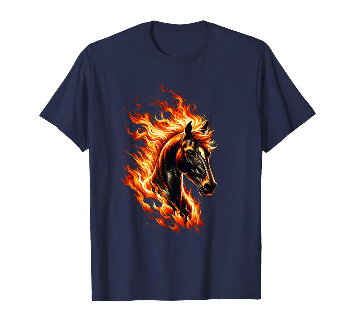 Funny burning horse outfit for horses flames lovers T-Shirt
