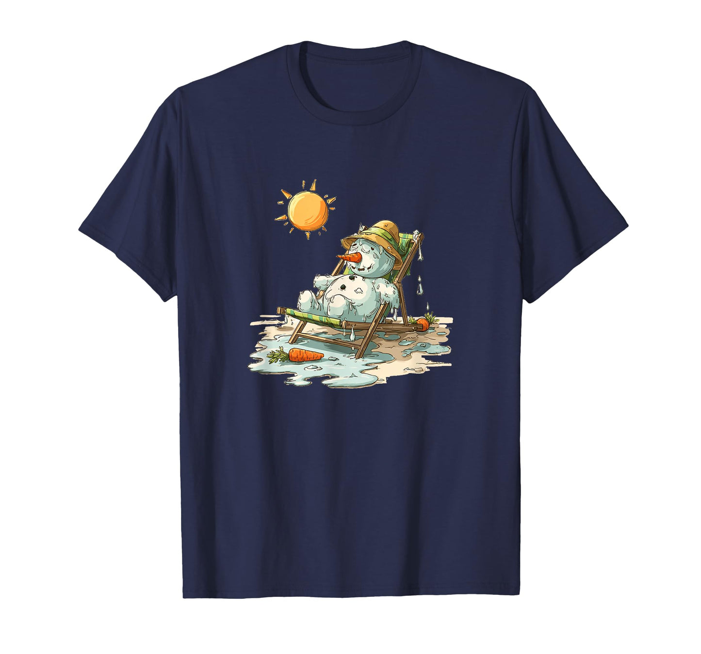 Pretty Sunbath Snowman Look for Boys and Girls T-Shirt