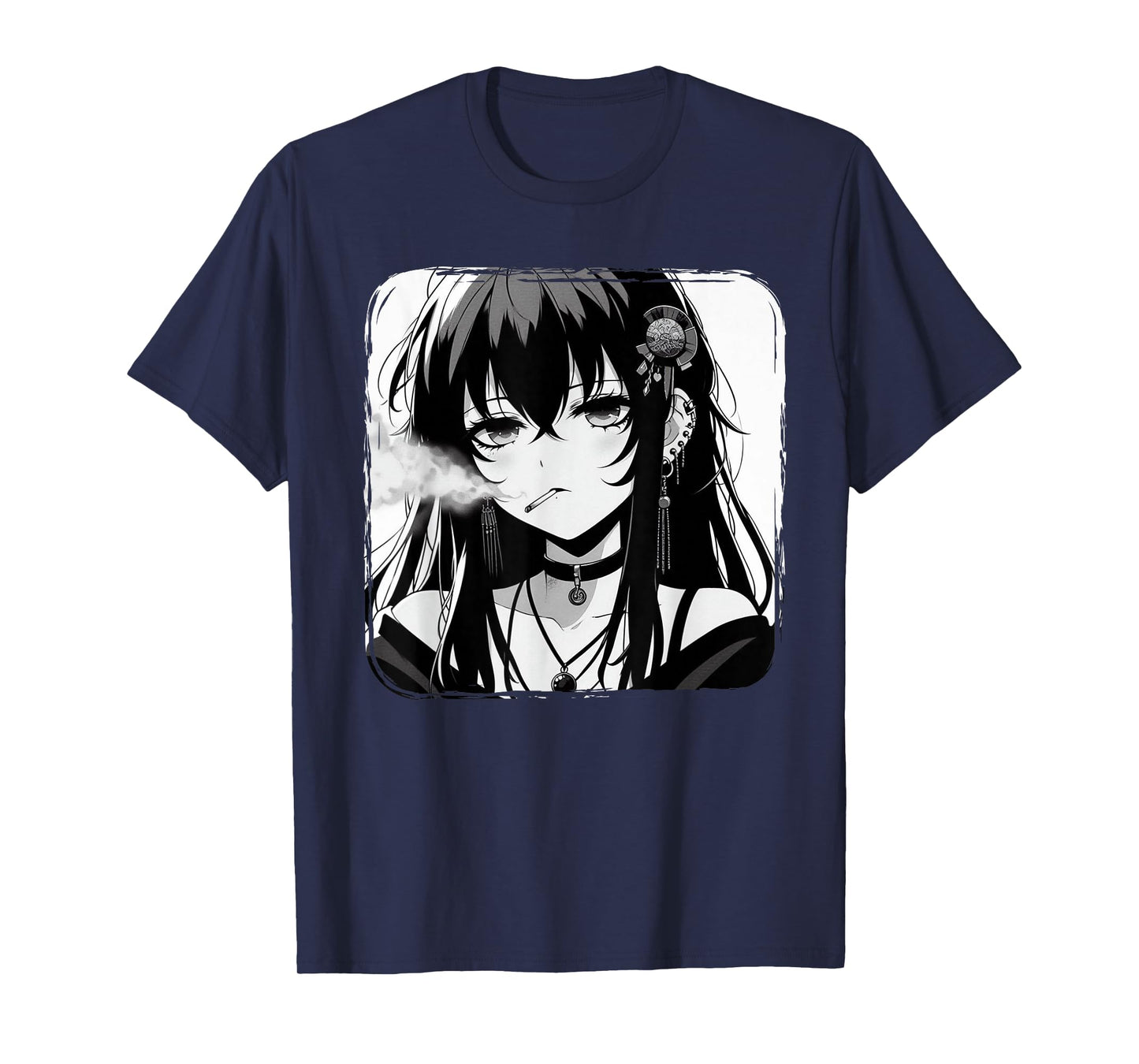 Anime Horror Girl Aesthetic Grunge Waifu Japanese Otaku T-Shirt