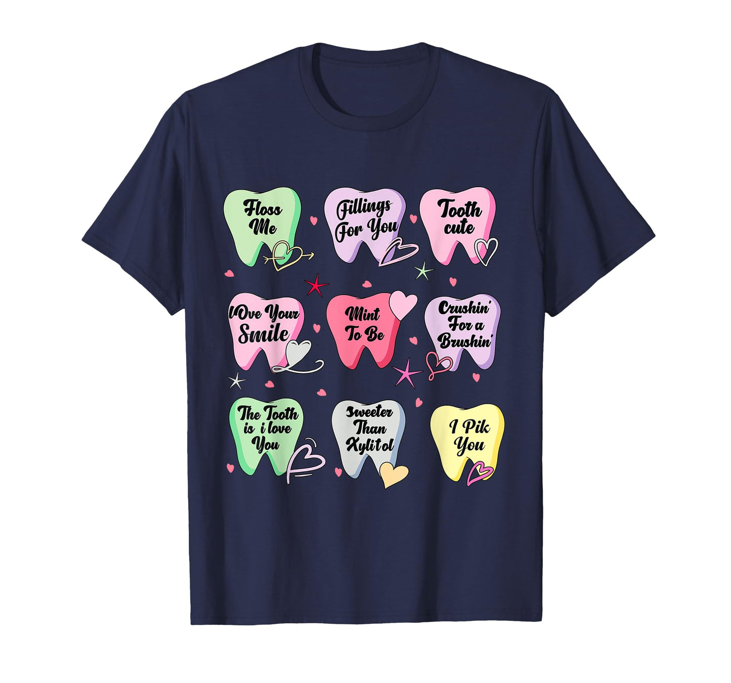 Cute Tooth Floss Valentine's Day for Dental Tools Enthusiast T-Shirt