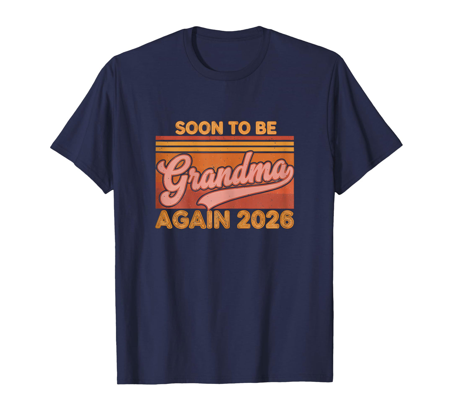 Retro Pregnancy Announcement Soon to Be Grandma Again 2026 T-Shirt