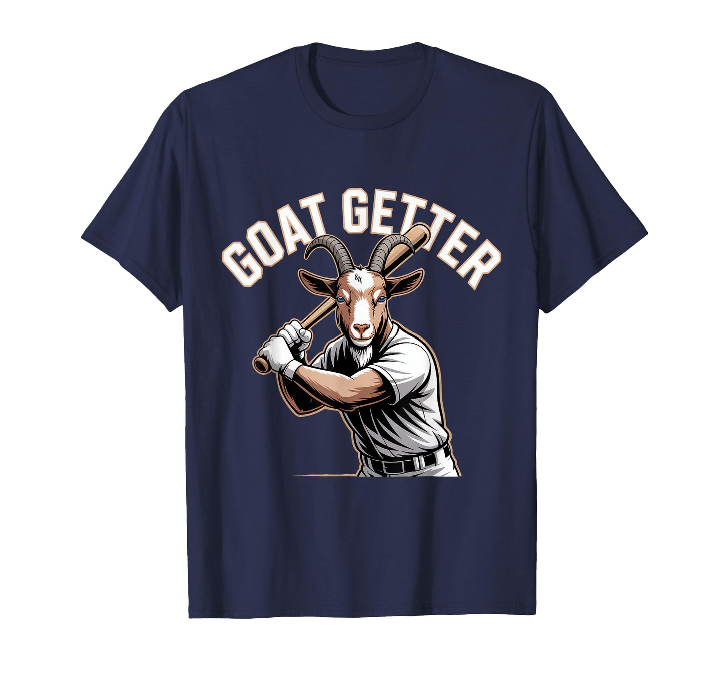 Goat Getter Baseball Slugger Pun Mascot Player T-Shirt