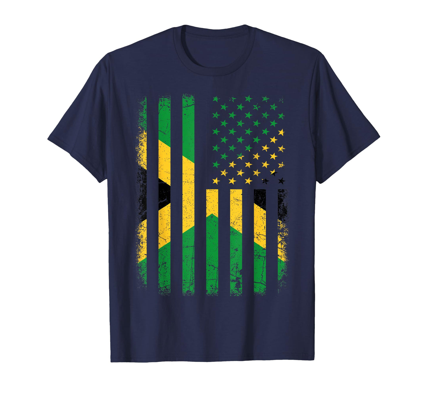 Jamaican American Flag Jamaican Roots Jamaica America T-Shirt