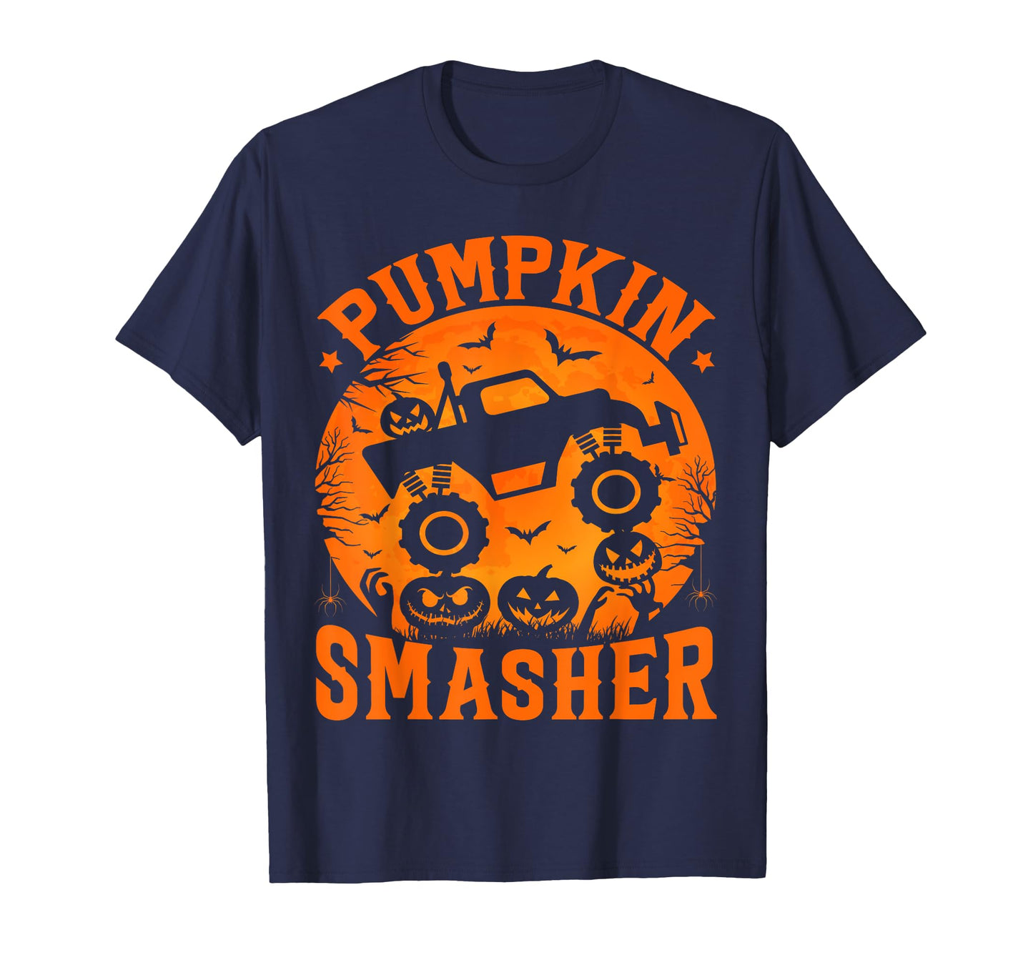 Pumpkin Smasher Halloween Kids Monster Truck Halloween Boy T-Shirt