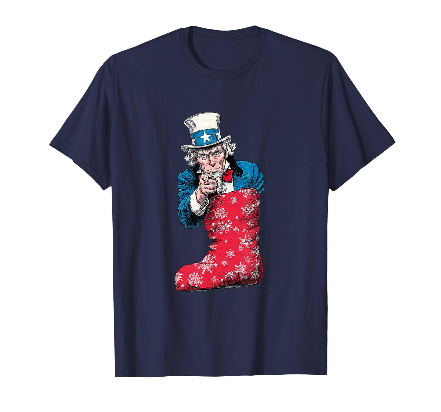 Awesome Festive Sock with Sam and US Colors for Christmas T-Shirt