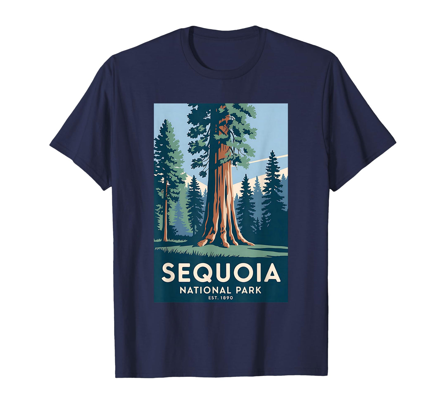Sequoia National Park Vintage Camping Hiking Men Women Kids T-Shirt