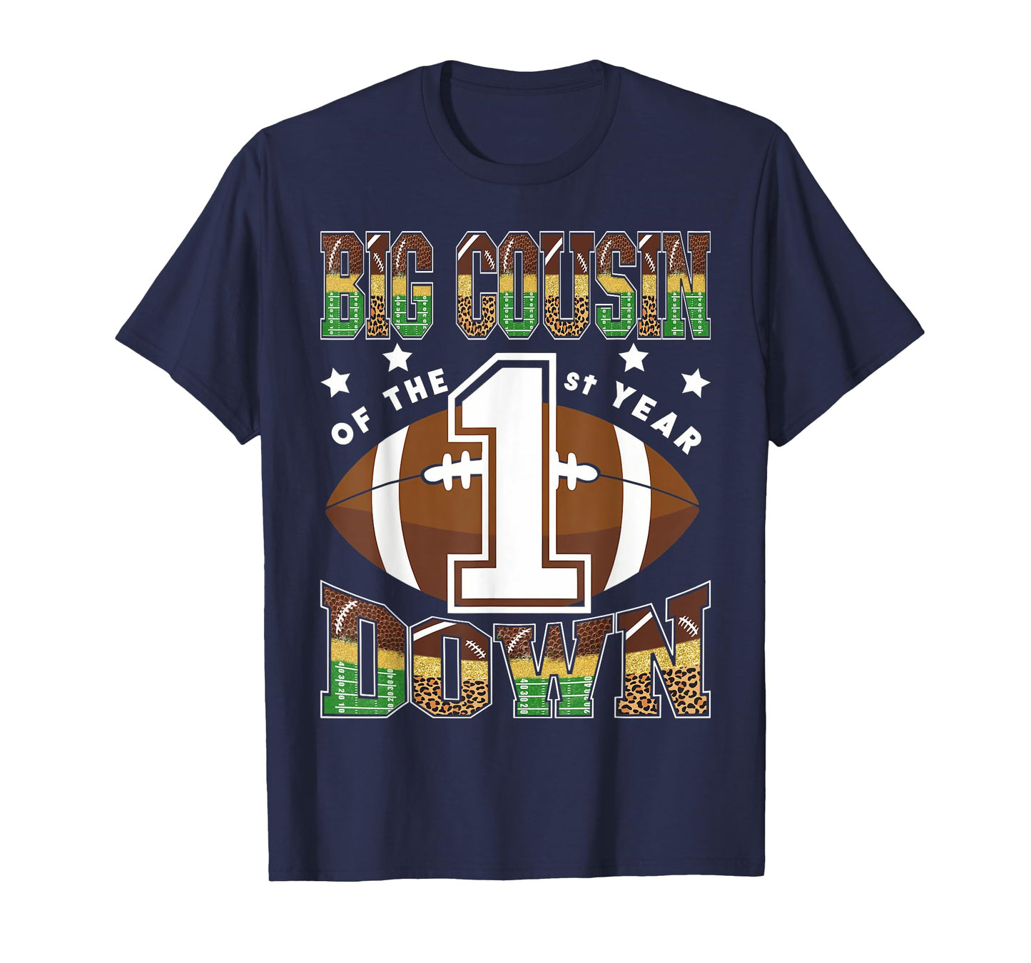 Big Cousin Of The 1St Year Down Football First Birthday Boy T-Shirt