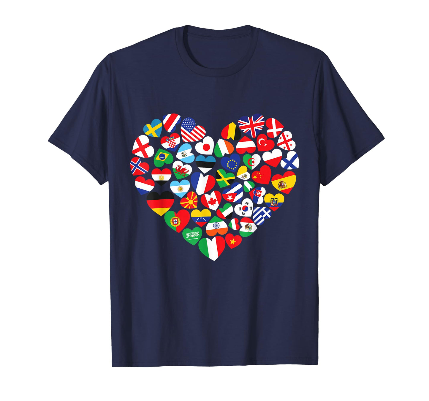 Flags of Countries of the World international flag heart T-Shirt