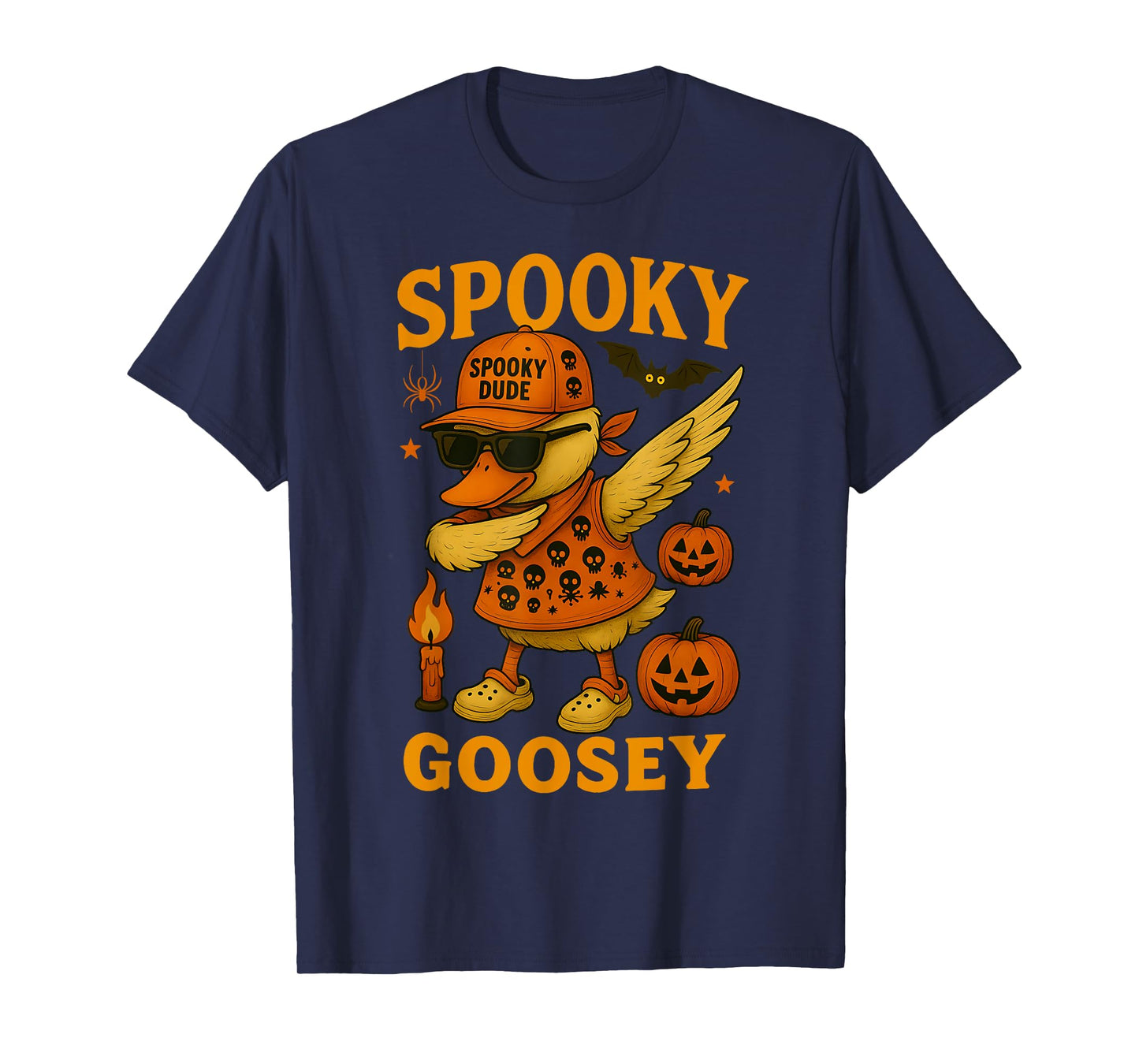 HUGvyn Halloween Spooky Goosey Halloween Silly Goose Dab T-Shirt
