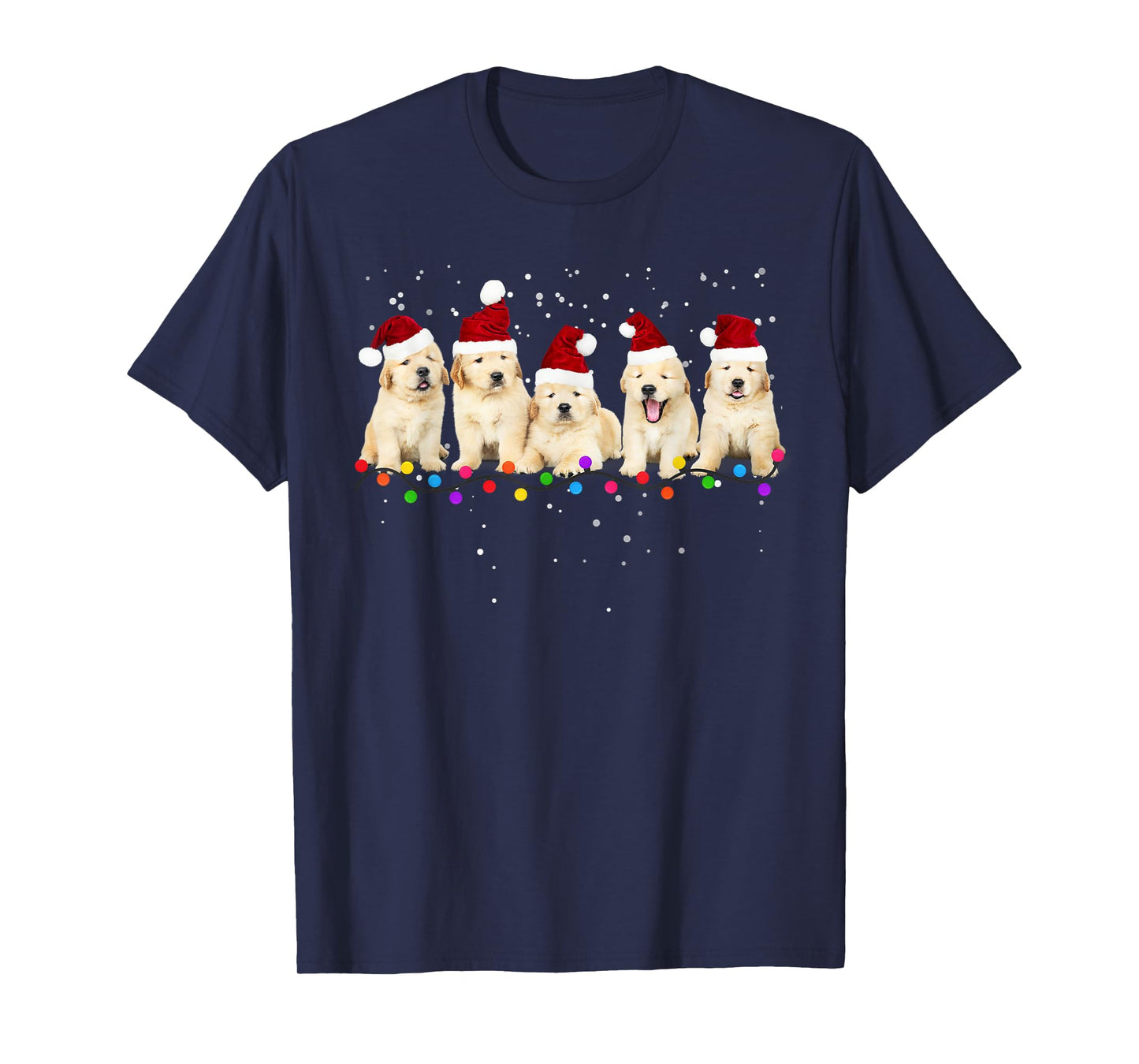 Funny Golden Retriever Christmas Sweater Shirt Puppy Dog T-Shirt