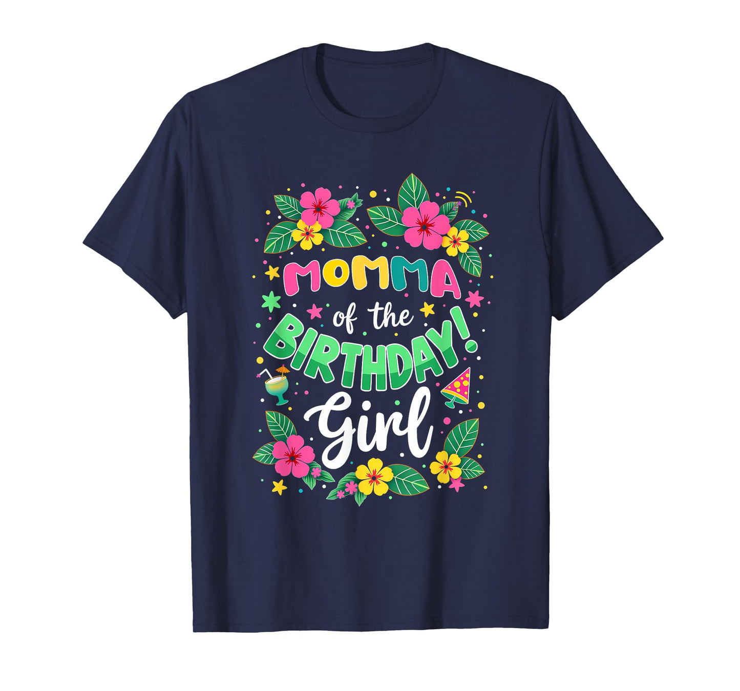 Aloha Hawaii Mommy Momma Of The Birthday Girl T-Shirt