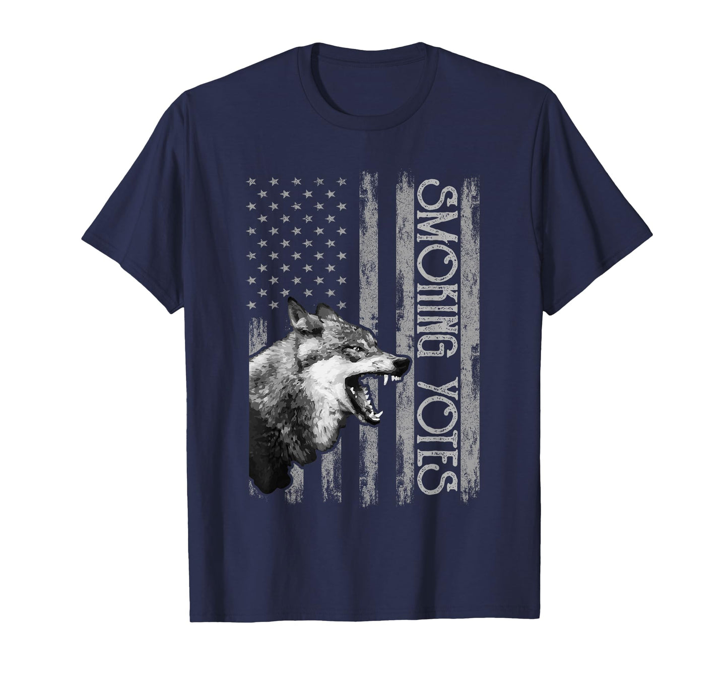 Coyote Hunting USA Apparel, American Flag Hunter US Men T-Shirt