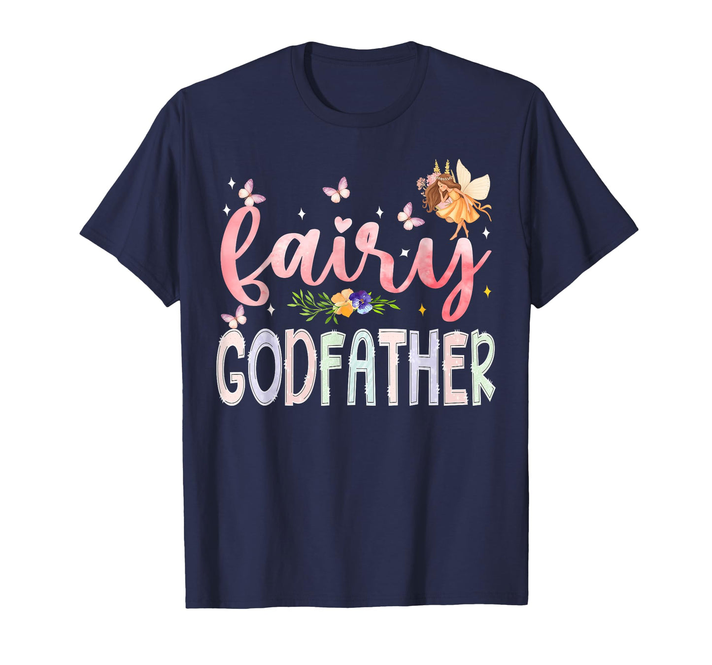 Fairy GodFather Magical Floral Birthday Girl Fairytale T-Shirt
