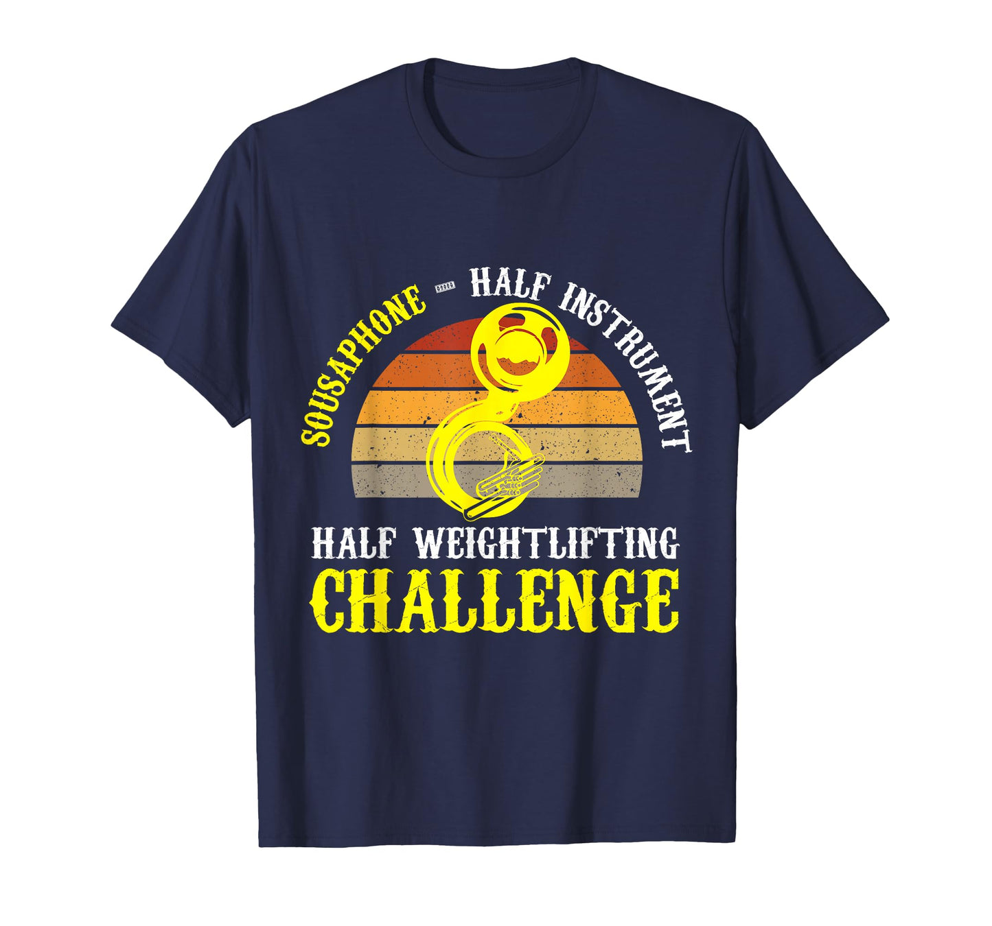 Sousaphone Half Instrument Half Weightlifting Challenge T-Shirt