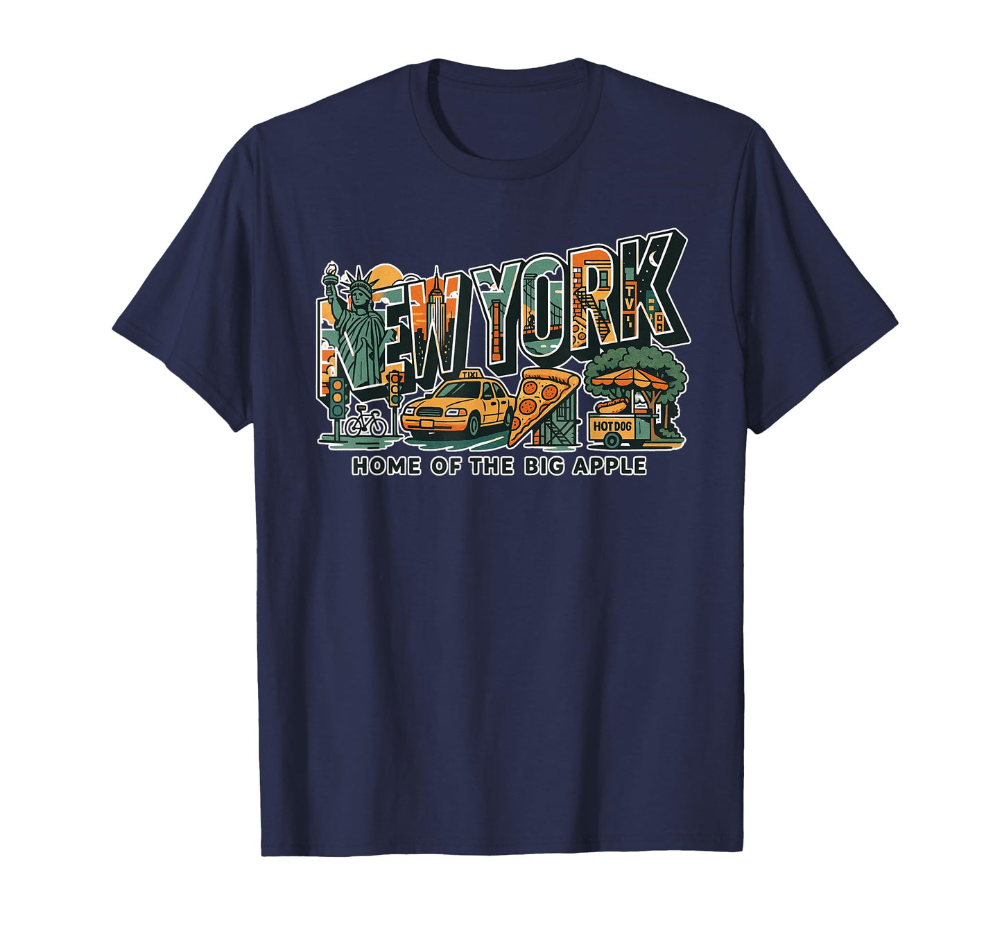 New York City Souvenir Home of The Big Apple NYC Vintage T-Shirt