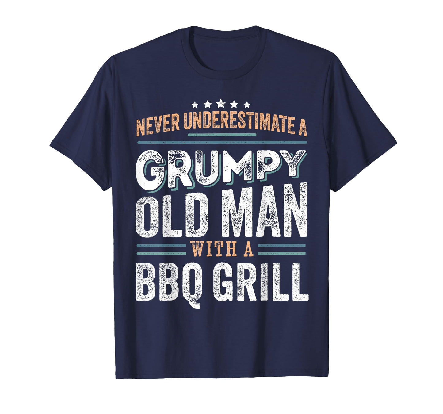 Grumpy Old Man with a Bbq grill Funny Dad Gifts T-Shirt