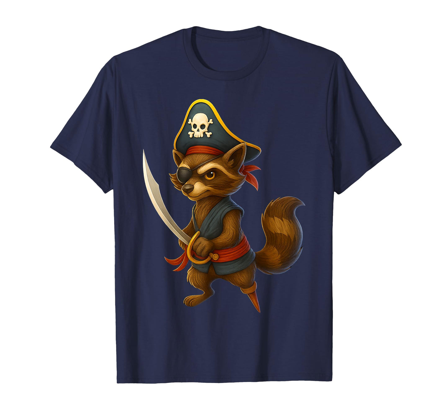 HUGvyn Halloween: Pirate Raccoon Spooky Raccoon Costume Boys T-Shirt
