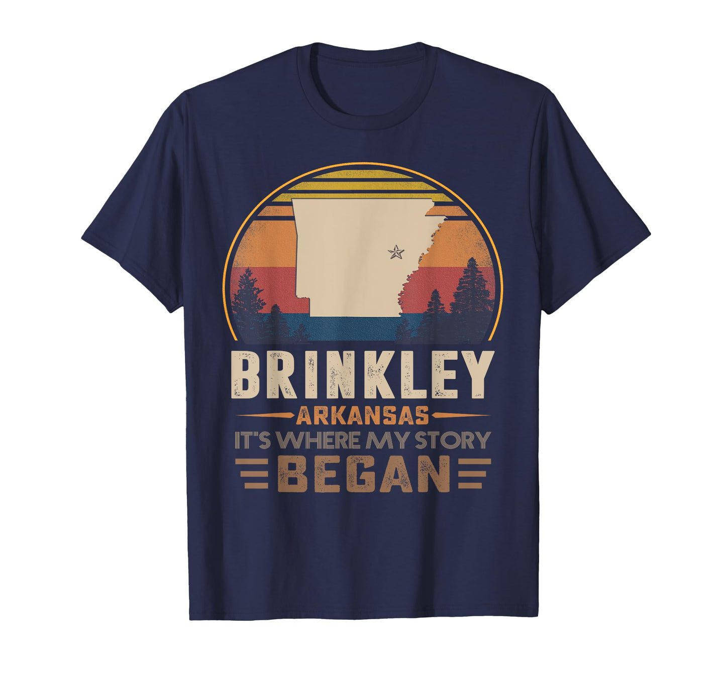 Vintage Brinkley Arkansas Hometown My Story Began T-Shirt