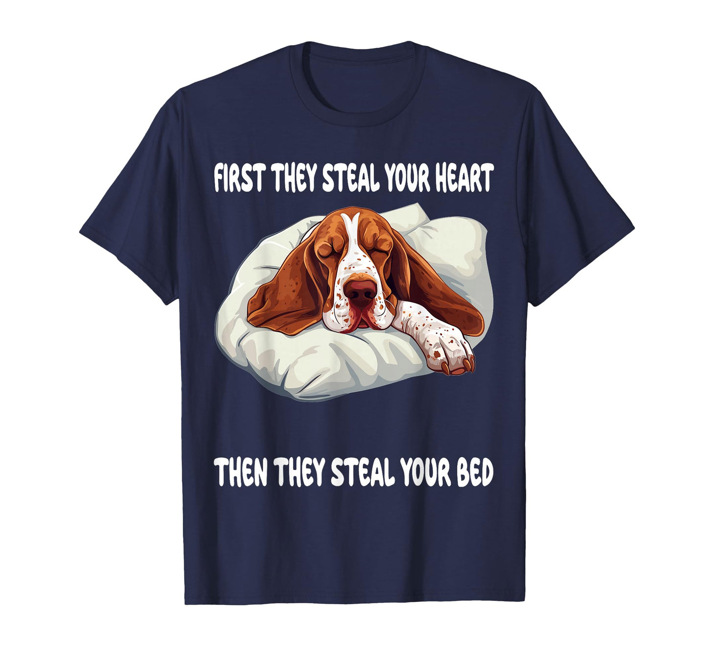 Basset Hound Sleeping Pajamas Nightgown T-Shirt