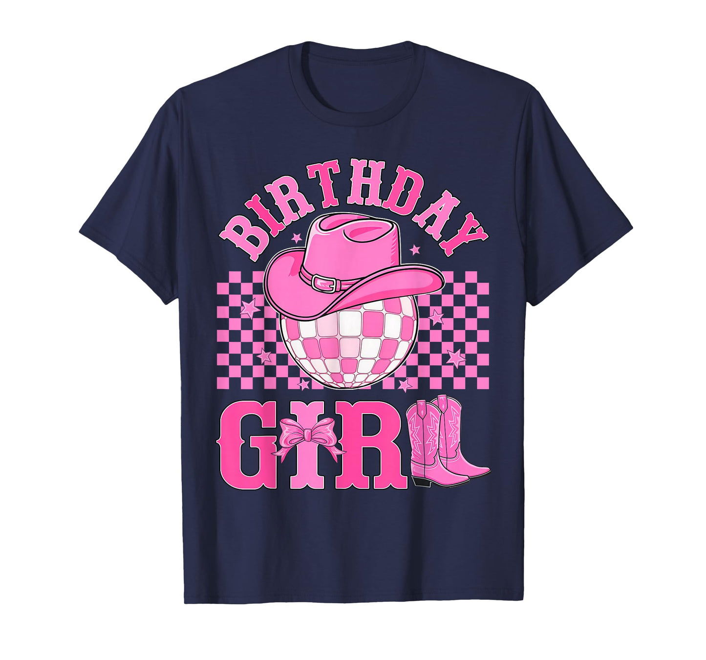 Birthday Cowgirl Western Disco Birthday Girl Party T-Shirt