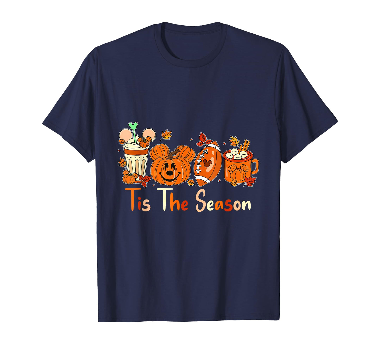 Tis The Season Fall Pumpkin Cute Autumn Halloween T-Shirt