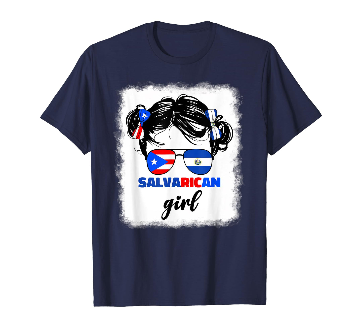 Half Salvadorian Puerto Rican Rico El Salvador Girls Kids T-Shirt