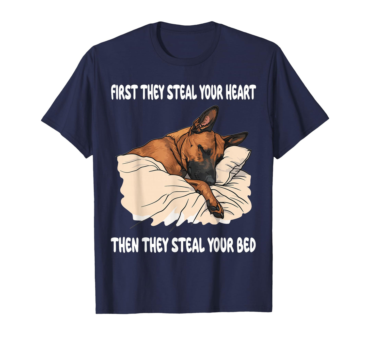 Belgian Malinois Sleeping Pajamas Nightgown T-Shirt