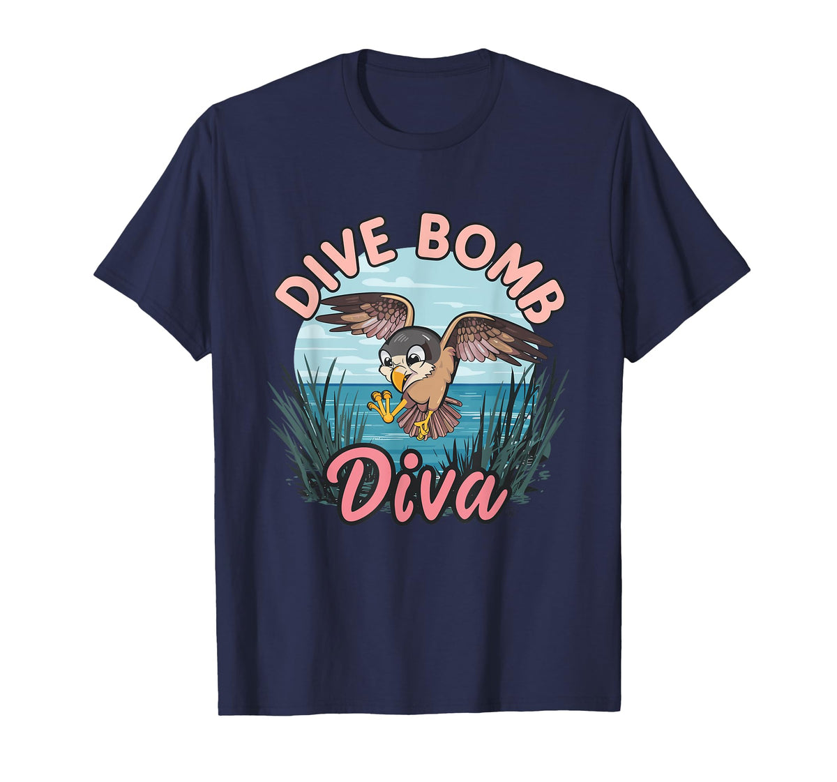 Falcon Dive Bomb Diva Hilarious Bird Pun T-Shirt