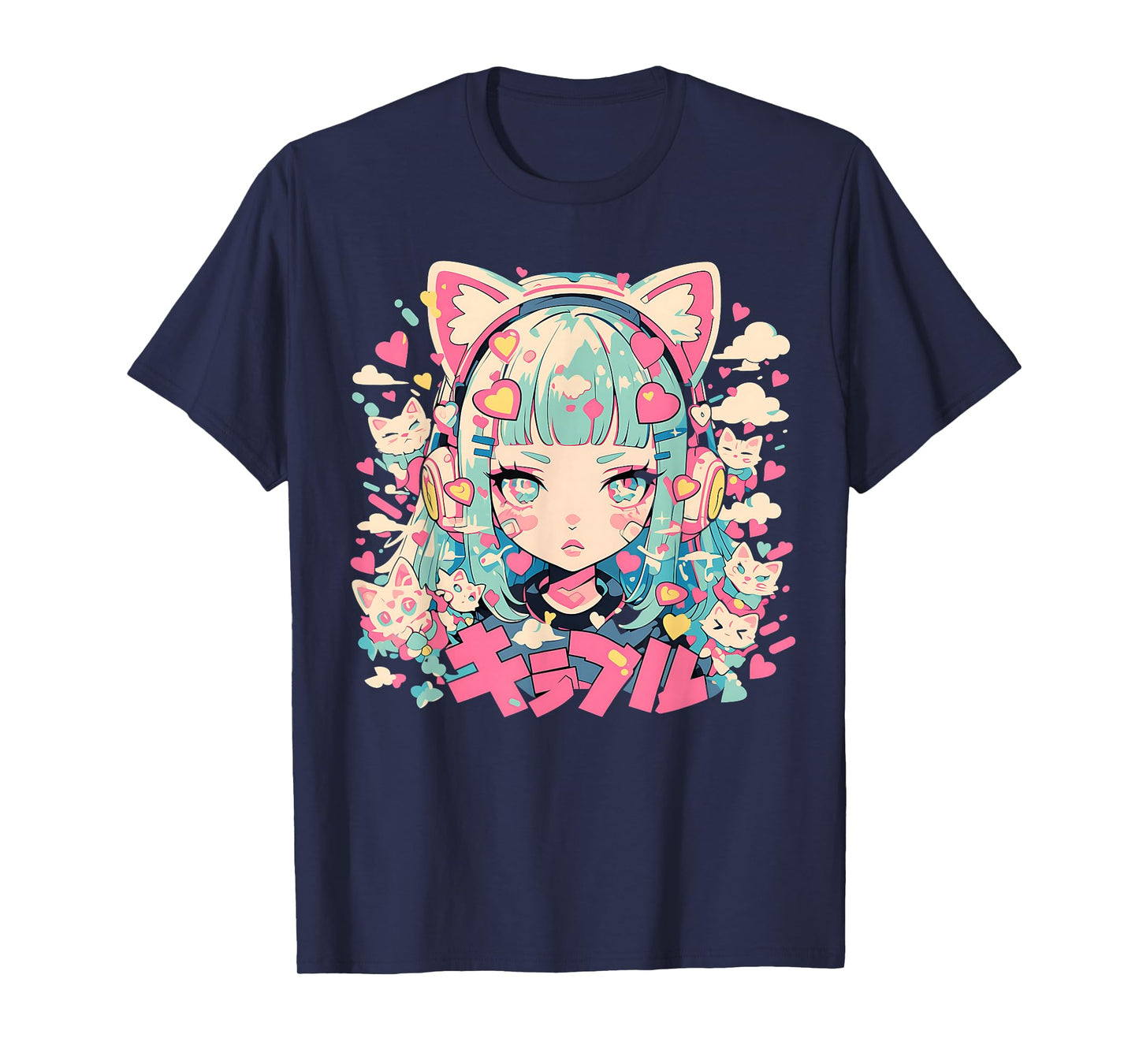 Anime Waifu Cute Anime Manga Cat Girl Sweet Retro Japan T-Shirt