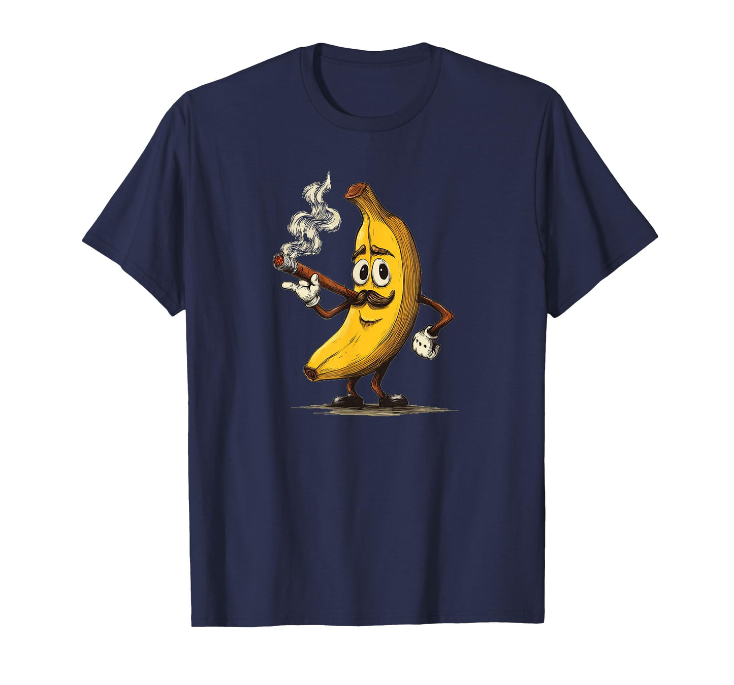Handsome Banana Look with Cigar for Smoker T-Shirt