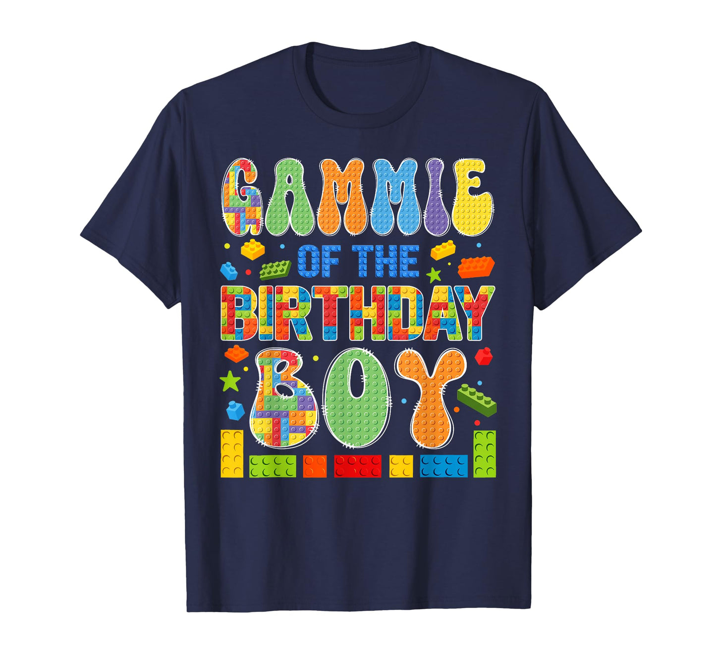 Gammie Of The Birthday Boy Building Block Birthday T-Shirt