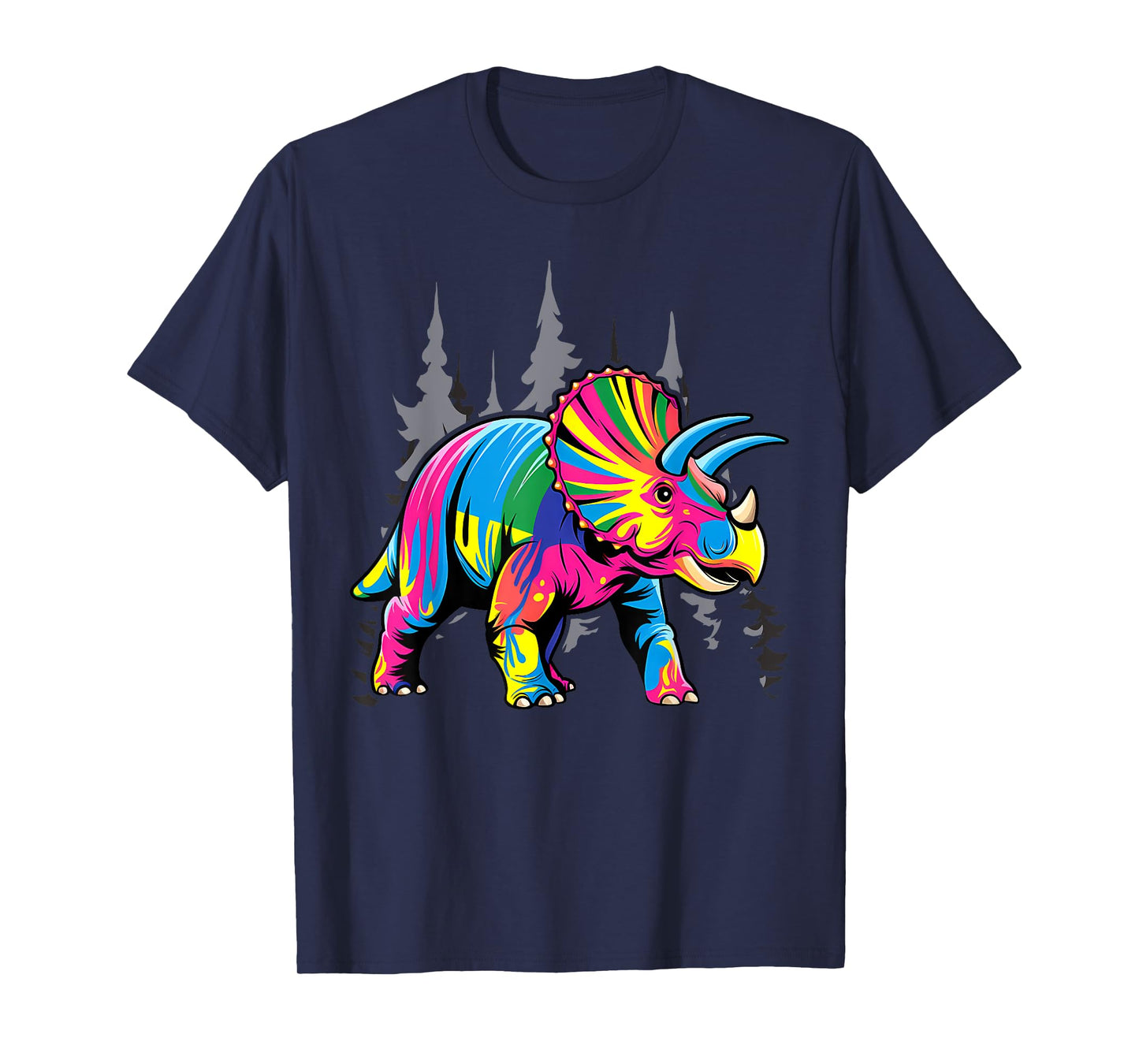 Tie Dye Triceratops Tie Dyed Dinosaur Prehistoric Dino T-Shirt