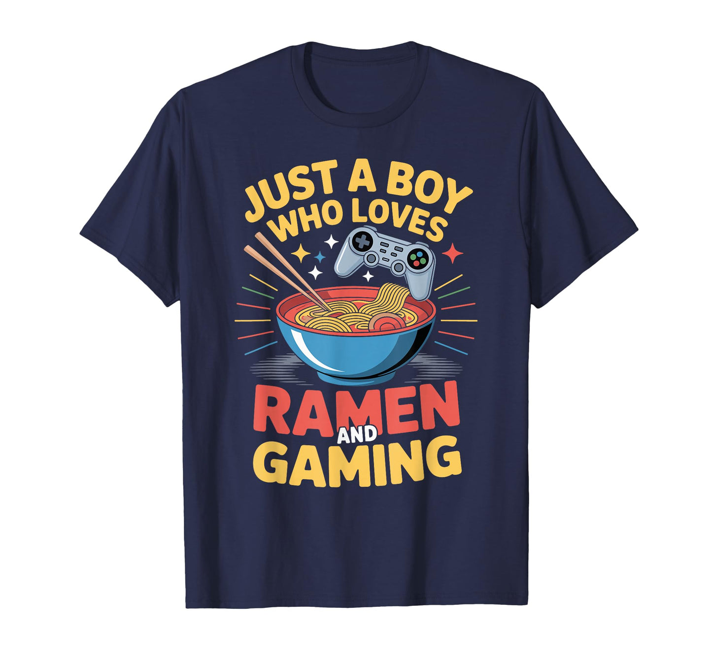 Just A Boy Who Loves Ramen and Gaming T-Shirt