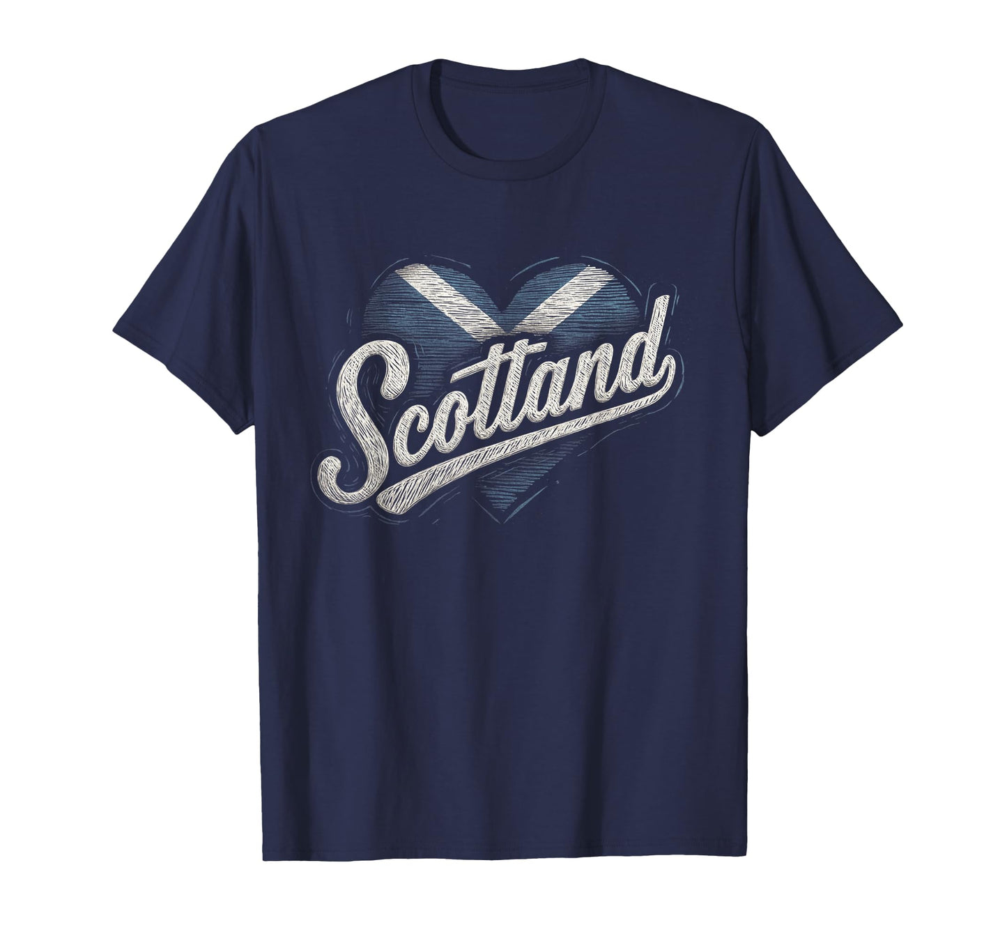 Scotland Scottish - Heart Vintage Love Women Mom - Flag T-Shirt